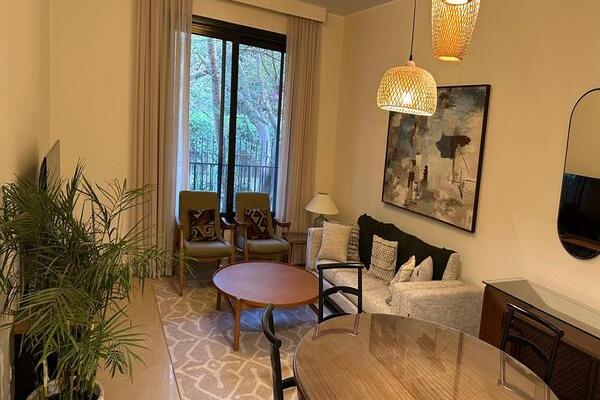 New charming Modern furnished ground floor apartment rent furnished walking to french school maadi