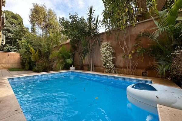 Semi-Furnished Stunning modern duplex apartment rent maadi Sarayat Maadi Cairo Egypt Private pool garden