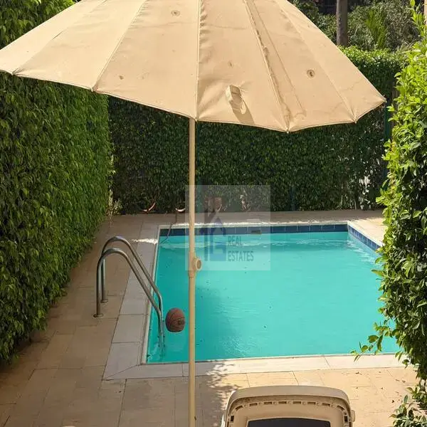 Villa townhouse for rent degla maadi Cairo Egypt shard swimming pool parking private garden kids area walking to American school 4 bedrooms 4 bathrooms